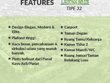 DIJUAL RUMAH TIPE 32 GRATIS SURAT & MOTOR