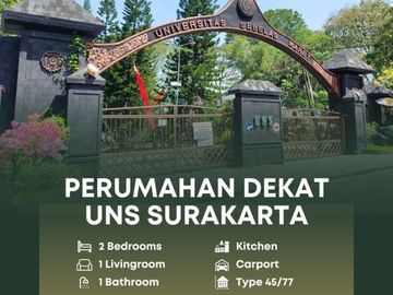 PERUMAHAN DI SOLO UTARA DEKAT KAMPUS UNS LOKASI NYAMAN DAN ASRI