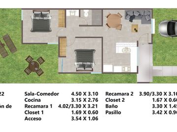 CASA EN VENTA  1 PLANTA, FRACC AMANECERES NUEVO ORIENTE EN MÉRIDA YUCATÁN DESDE
