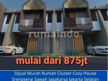 Dijual Rumah Cluster Cozy House Srengseng Sawah Jagakarsa Jakarta Selatan