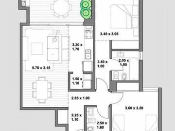 Venta departamento 3 ambientes - Newman Joven - Benavidez