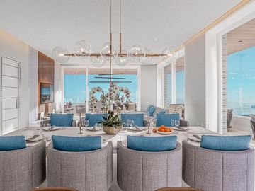 Penthouse con alberca privada y vista al mar, gran terraza de 184m2, spa, gimnas