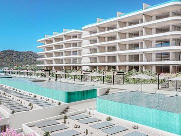 Penthouse con alberca privada y vista al mar, gran terraza de 184m2, spa, gimnas