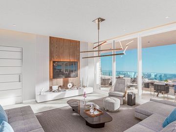 Penthouse con alberca privada y vista al mar, gran terraza de 184m2, spa, gimnas