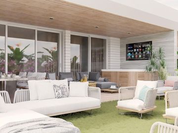 Penthouse con alberca privada y vista al mar, gran terraza de 184m2, spa, gimnas