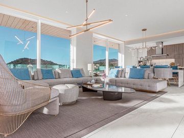Penthouse con alberca privada y vista al mar, gran terraza de 184m2, spa, gimnas
