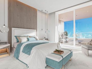 Penthouse con alberca privada y vista al mar, gran terraza de 184m2, spa, gimnas