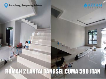 RUMAH 2 LANTAI SKANDINAVIAN HANYA 500 JUTAAN DI PAMULANG