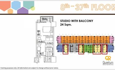 STUDIO WITH BALCONY FOR SALE BESIDE ARELLANO HIGH SCHOOL