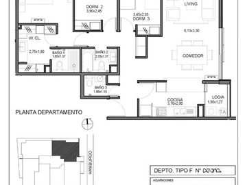 Departamento en arriendo de 3 dorm. en Ñuñoa