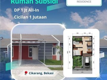 Rumah subsidi rasa cluster siap huni , ready stok di Cikarang Bekasi