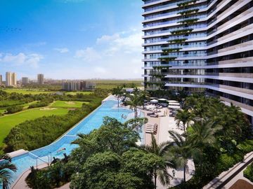 Condominio con vista al mar, campo de golf y la reserva natural