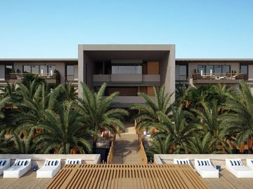 Departamento vista al mar, en residencial de lujo con club de playa, spa, barra