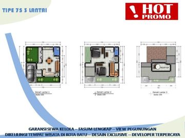 Rumah Villa Dijual Di Batu Malang Tipe 75 10M ke Coban Rais