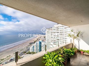 Departamento con preciosa vista, amoblado, primera línea, piso 22