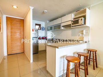 Departamento con preciosa vista, amoblado, primera línea, piso 22