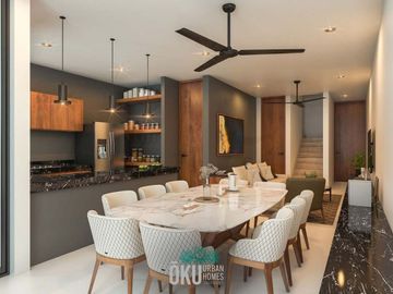 CASA EN VENTA EN OKU URBAN HOMES, TEMOZÓN NORTE