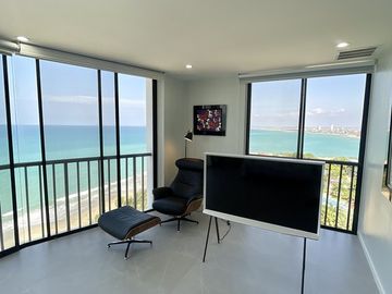 Punta Centinela, amplio departamento remodelado, de 3 dormitorios y con vista al mar (Torre Vigía del Mar)