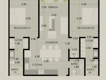 Departamento en venta Mérida Yucatán, Malta Temozón Norte