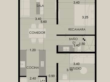 Departamento en venta Mérida Yucatán, Malta Temozón Norte