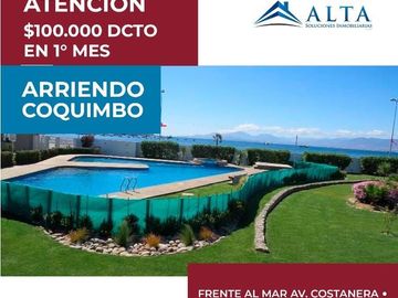 Arriendo DEPTO 3 dorm2 baños 1E+1B Coquimbo Av. Costanera