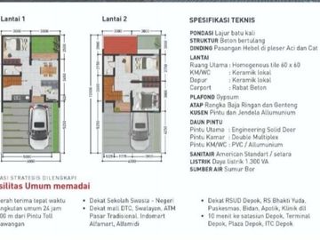 Rumah 2 Lantai 700 an Juta Di Rangkapan Jaya Pancoran Mas