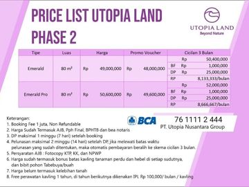 tanah murah di kab Bogor kavling utopia land diskon 1jt per kavling