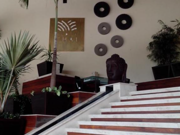 Departamento de una recámara decoración tipo Bali, amenidades de lujo