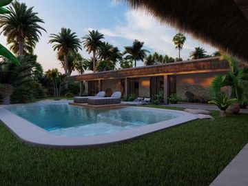 Residencia con piscina y jacuzzi, gimnasio, cuarto de servicio con baño, a pasos