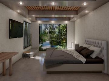 Residencia con piscina y jacuzzi, gimnasio, cuarto de servicio con baño, a pasos