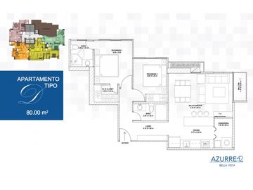 APARTAMENTO 80m2 2 RECAMARAS BELLA VISTA PH AZURRE