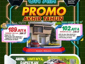 Jual Rumah di Sidoarjo, Harga Promo Cash Keras 179 Juta
