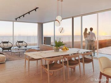 Apartamento 2 dormitorios con terraza en Punta del  Este, Playa Mansa parada 39