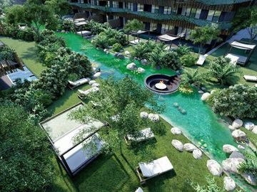 Departamento con areas comunes rodeadas de naturaleza, cerca de la playa  Tulum