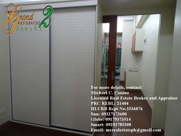 1 Bedrooom Condo Upgraded Studio Unit Grand Residences Espan