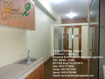 1 Bedrooom Condo Upgraded Studio Unit Grand Residences Espan