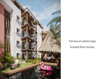 Penthouse con alberca privada, roof top con alberca y asador, area de hamacas, p