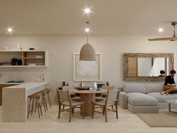 Condominio cerca del mar con terraza, asador y barra de entretenimiento