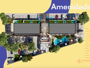 Departamentos(H) en Venta en Ameka Urban Condos, Monte Albán