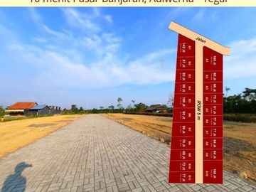 200 Meter Pasar Kedungsukun Tegal, Tanah Dijual: SHM Darat