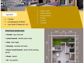 Rumah Minimalis Promo Cash 189juta di Ciampea, Bogor
