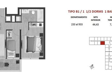 Departamento en venta de 1 dorm. en Ñuñoa