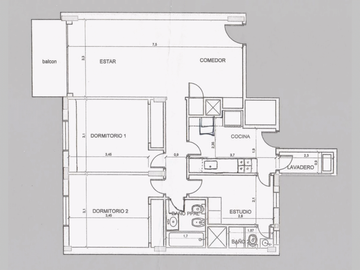 *NUEVO PRECIO* Semipiso en Venta en Recoleta 3 ambientes c depend 76 m2 + balcón - Sanchez De Bustamante 1700
