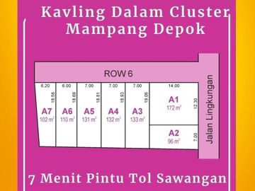 Tanah Depok 5 Menit Gerbang Tol Sawangan Legalitas SHM