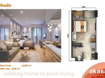 Apartemen Studio Siap Huni Akasa di BSD City