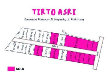 7 Menit Kampus UII Jogja, Tanah Kavling Jl Kaliurang Sleman