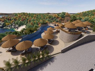 Terreno con vista al mar, club de playa, amenidades en venta, El Tejon, Huatulco