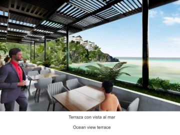 Terreno con vista al mar, club de playa, amenidades en venta, El Tejon, Huatulco