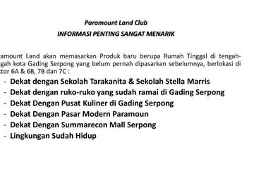Cluster Napoli Rumah Modern Ready Stock di Gading Serpong