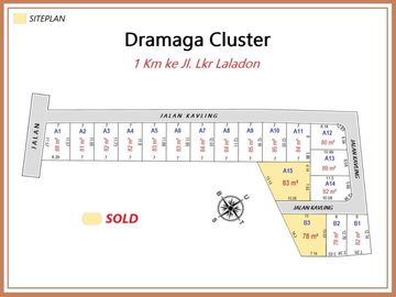 Kavling 1 Jt-an Area Dramaga, Cicil 12x Tanpa Bunga